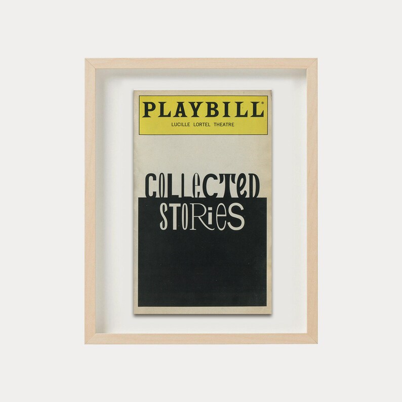 Collected Stories Playbill Vintage Broadway Musical Magazine Theatre Cover Print