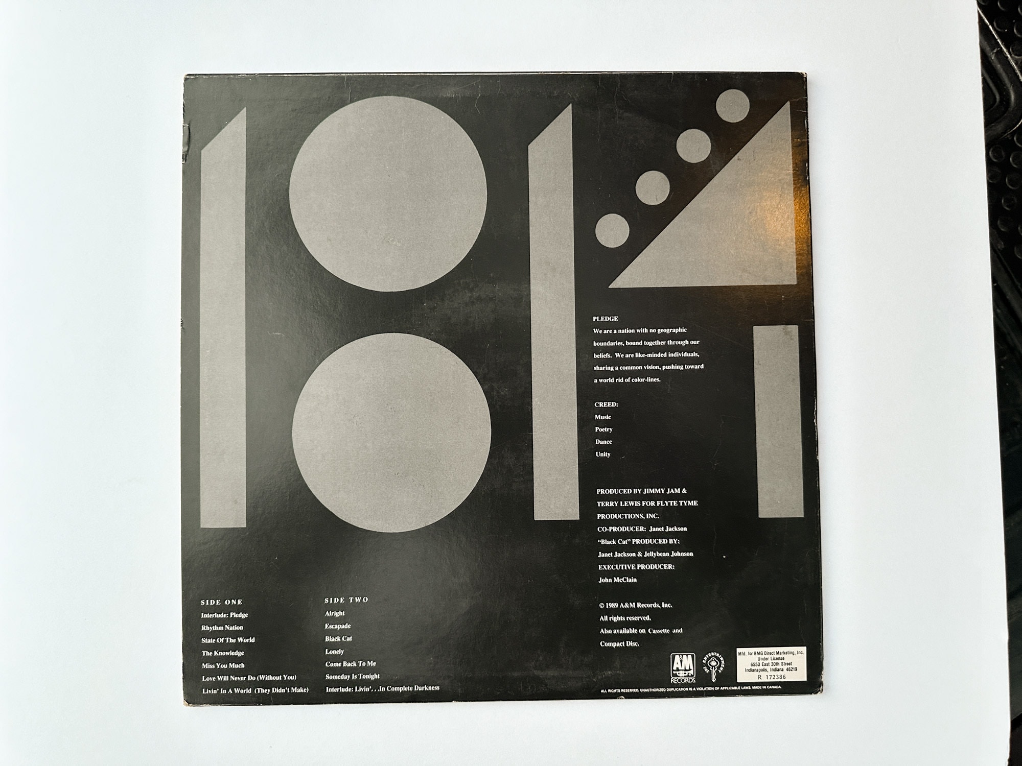 Janet Jackson - Rhythm Nation 1814 - Vinyl LP Record - 1989 - Etsy