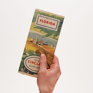 1934 Florida Sinclair Vintage Road Map