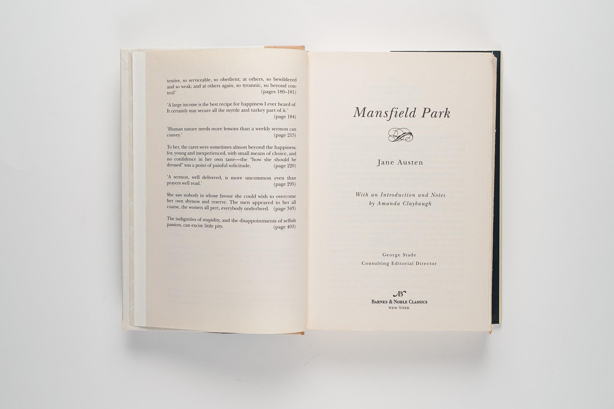 英文学書籍　マンスフィールド・パーク　注釈付き Mansfield Park: (Penguin Classics Deluxe Edition): Austen