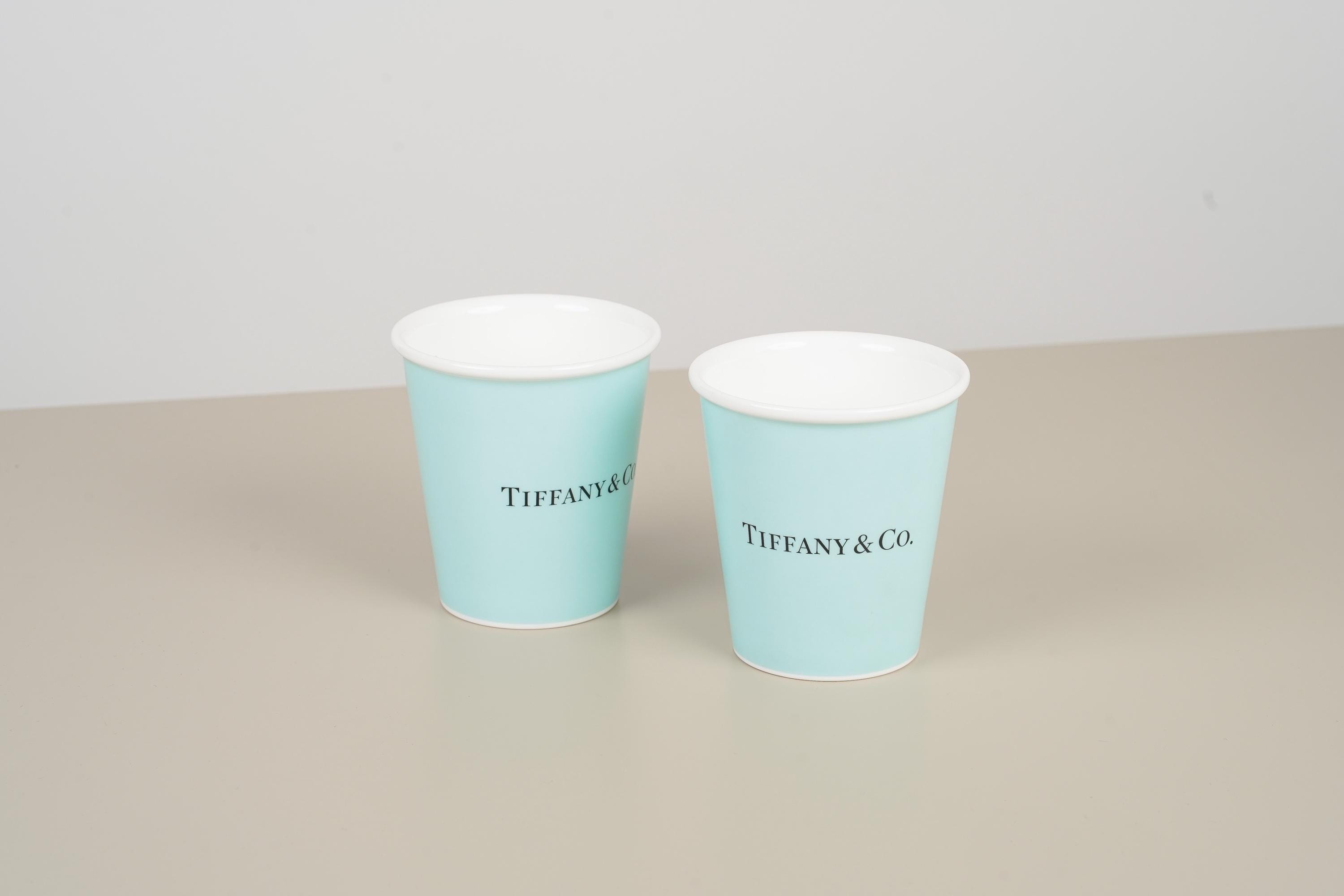 Tiffany & Co. Pair of Bone China Stylized Paper 10 Oz Cups - Etsy