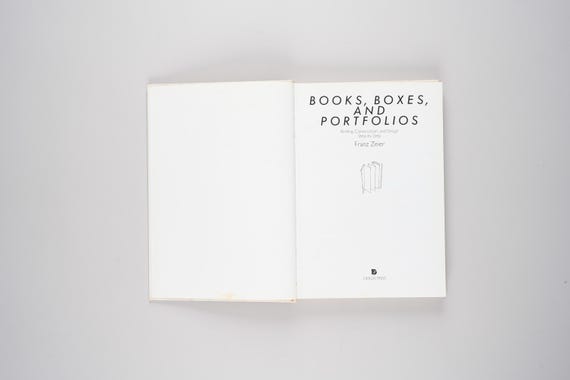 Books, Boxes and Portfolios by Franz Zeier Rare 1990 Edition - Etsy