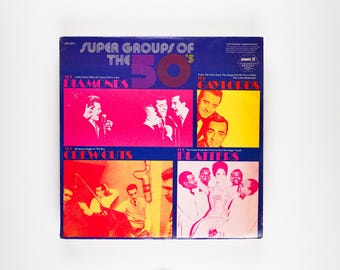 The Diamonds / The Gaylords / The Crew Cuts / The Platters - Super Groups Of The 50's - Vinyl LP Record - 1975