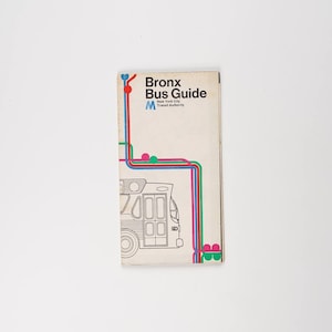 Zeldzame originele Bronx-busgids uit de jaren 80, New York City Transit Authority