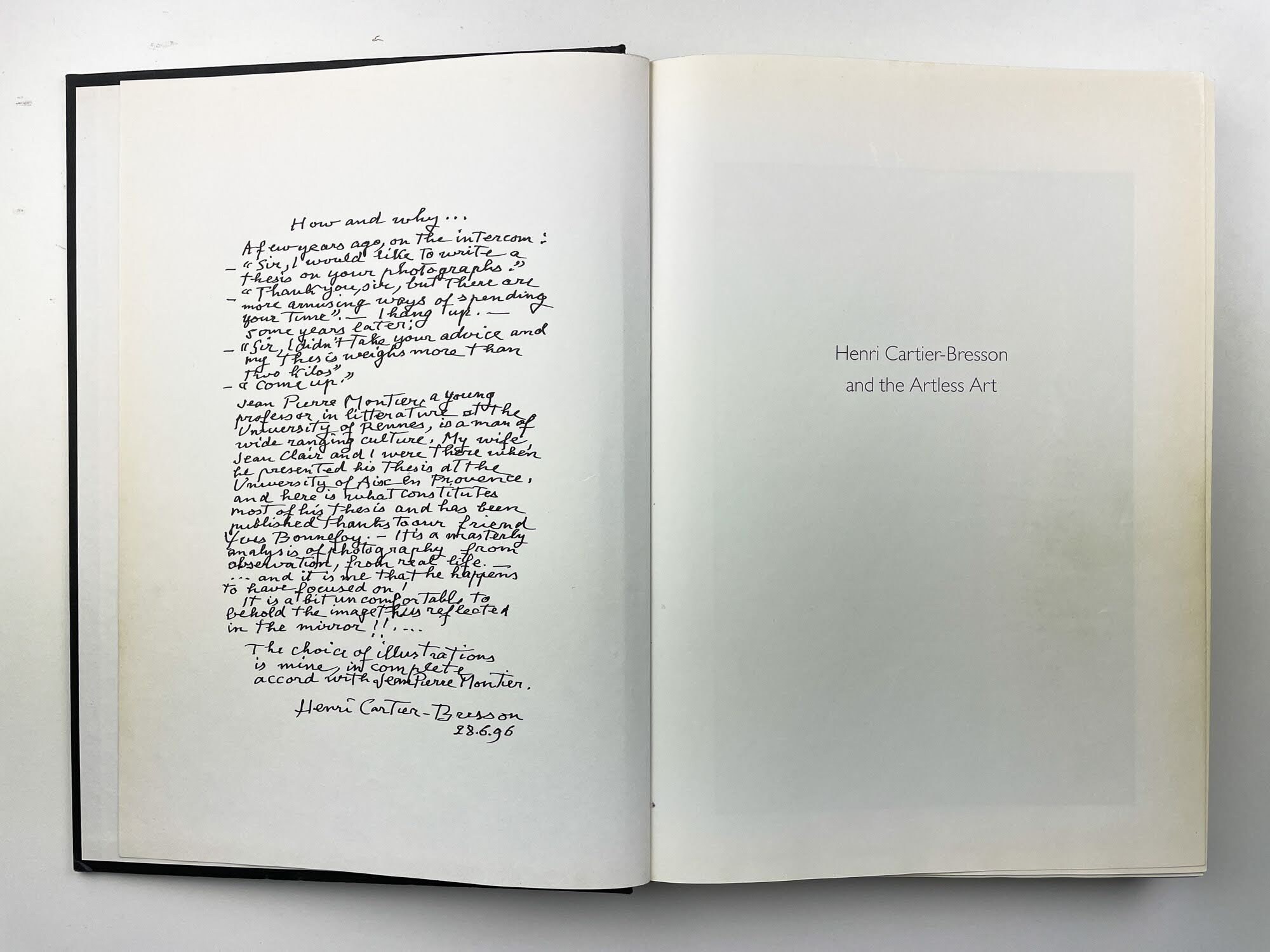 Henri Cartier-bresson and the Artless Art by Jean-pierre Montier