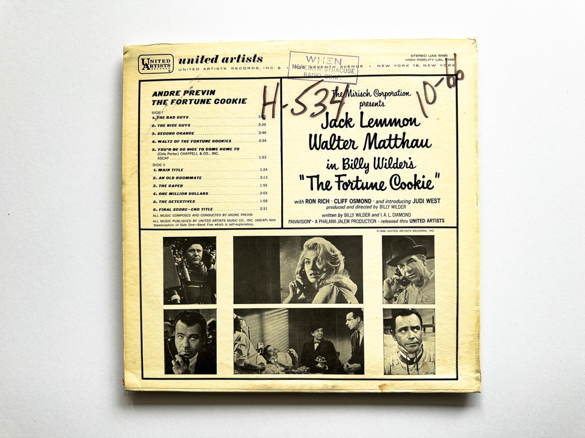 Andre Previn - The Fortune Cookie - Vinyl LP Record - 1966, photo 2 of 3