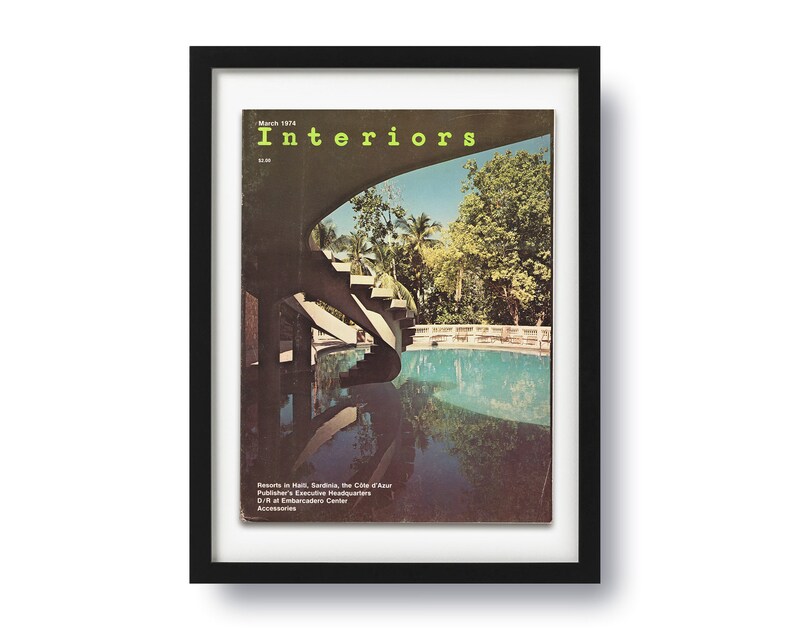 Vintage Cover Poster Photo Print Home Decor Interiors Magazine March 1974 Issue