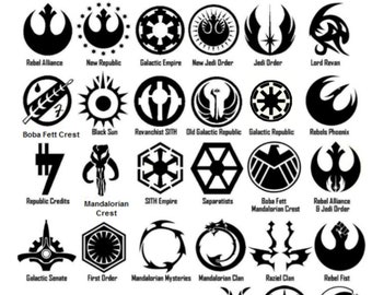 Star Wars Symbol Vinyl Aufkleber Tür Fenster Starwars Galactic