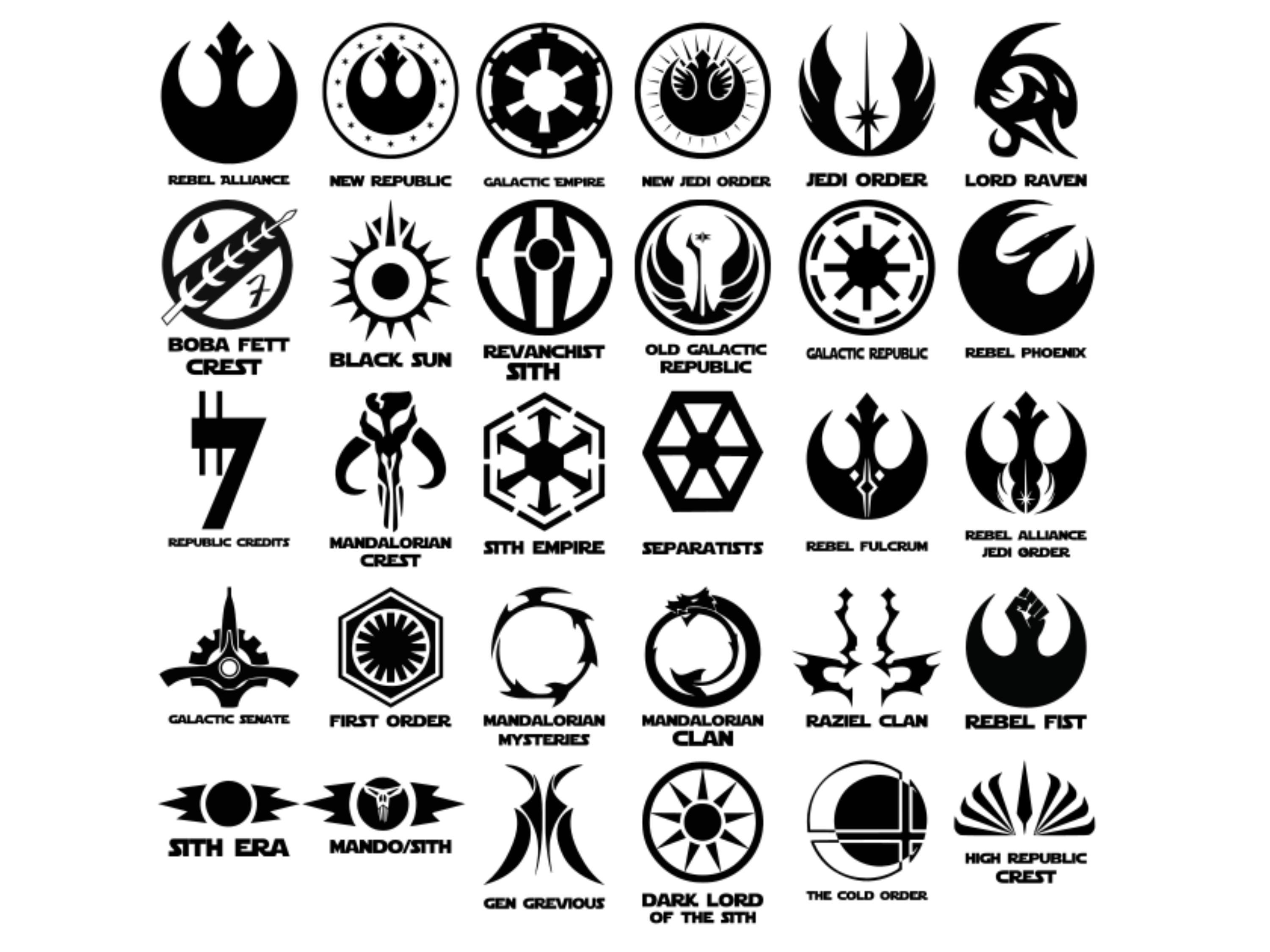 Star Wars Symbol Vinyl Decal Sticker Door Window Starwars Galactic
