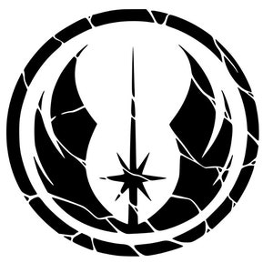 Jedi Order Tattered Star Wars Car Decal | Star Wars Sticker