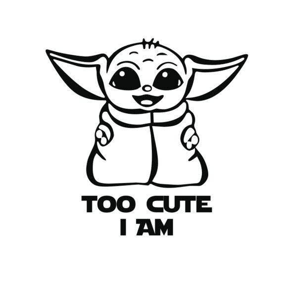 Download Baby Yoda The Baby Child Too Cute I am Baby Child Decal | Etsy