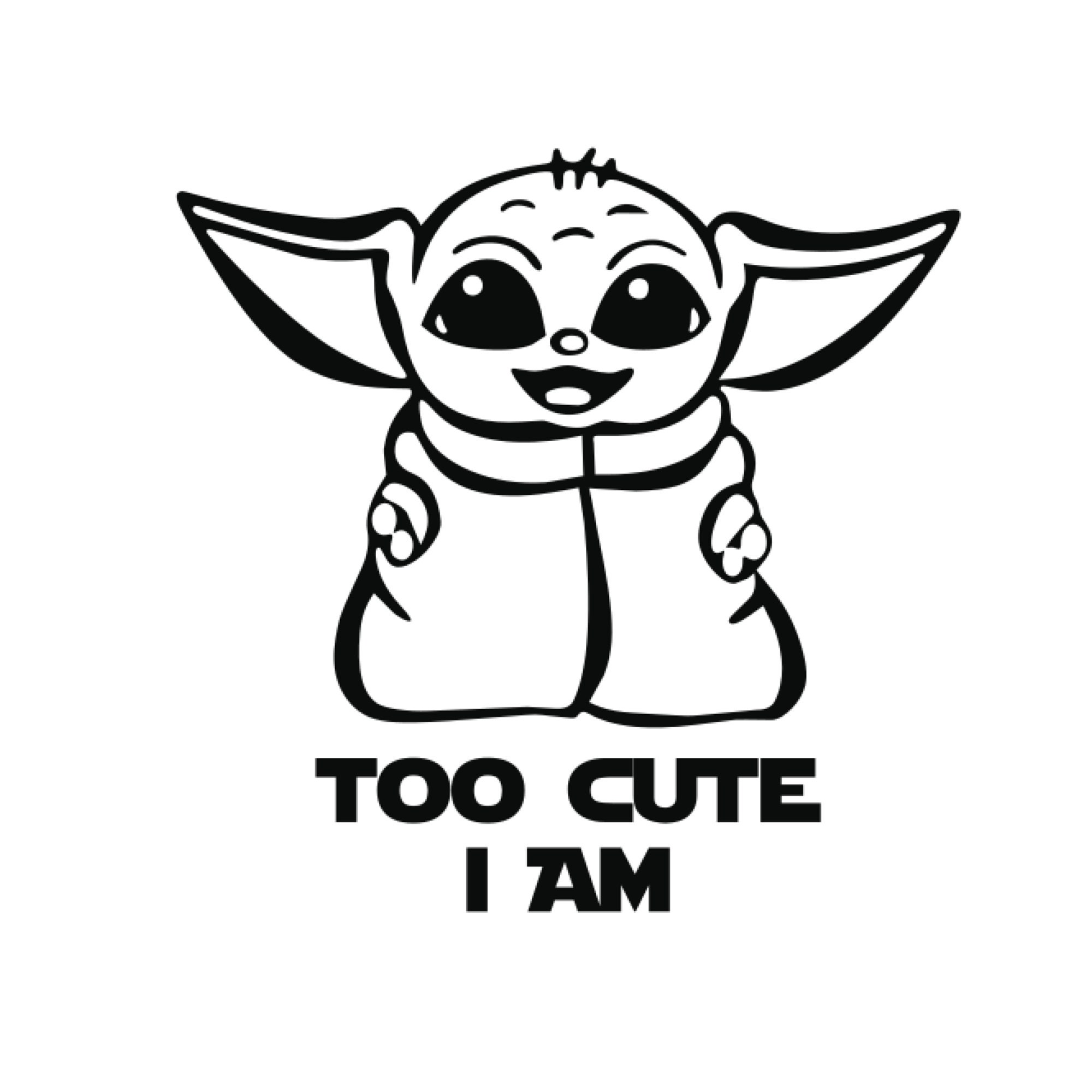 Vool Baby On Board Cute Yoda Caution Decal Vinyl Sticker