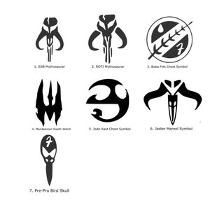 Star Wars Mandalorian Symbol Vinyl Decal Sticker Door Window Star Wars Galactic
