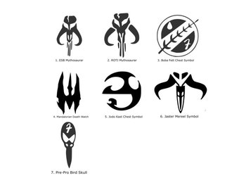 Mandalorian Symbol Vinyl Decal - Star Wars Galactic Sticker