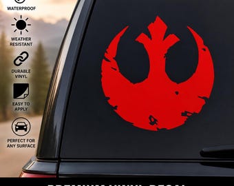 Adesivo in vinile "Tattered Rebel Alliance" / Adesivo impermeabile per auto / Grafica per laptop e borraccia