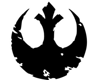 Rebel Alliance Tattered Star Wars Car Decal | Starwars Sticker