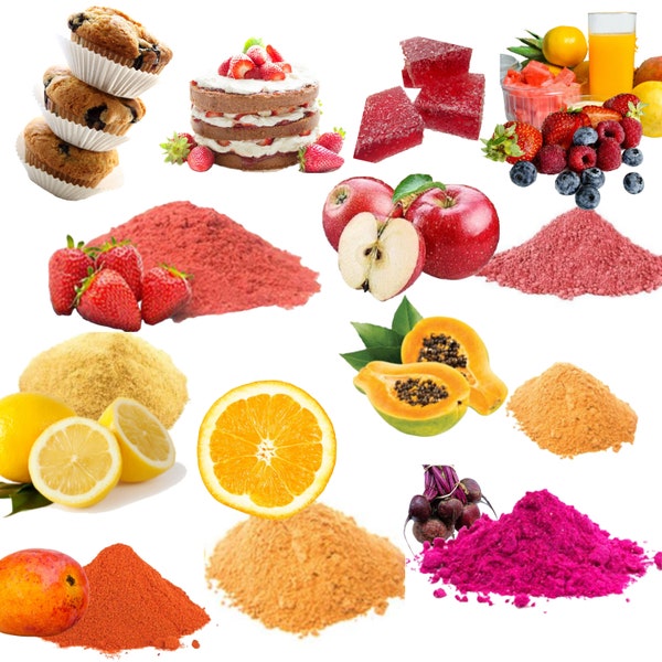 Fruchtpulver für gesunde Smoothies und Backen Kochen Shakes Lebensmittelaromen, Saft, Tee, Joghurtaromen - 50 Gramm Packung