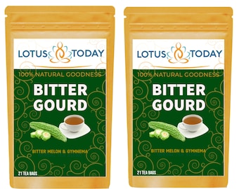 Herbal Tea Bitter Melon Tea, Herbal tea, 40 Tea Bags,  Bitter Gourd Tea, Karela, Cerasee Tea, Wellness Diabetic Diet Herbal