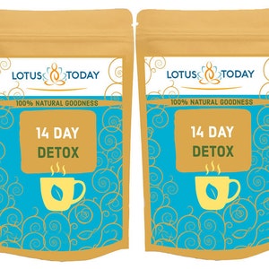 Herbal Tea Detox Tea 14 Day Cleansing Tea TEATOX. Natural & Organic Ingredients for Smooth cleanse. 14Tea bags - Night time tea