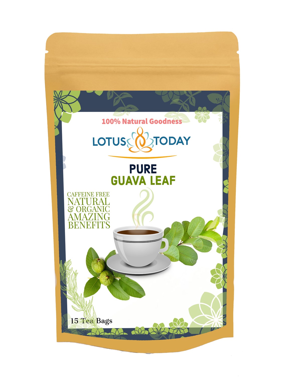 Herbal Tea Guava Leaves Tea 21 Tea Bags, Pure Natural Guava Leaf