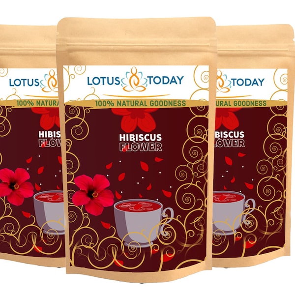 Herbal Tea Hibiscus tea - Dried Hibiscus Flower, 20 Tea bags, Organic Natural Herbal Tea, Detox, Immune