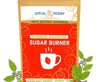 Herbal Tea Gymnema sylvestre Tea, Sugar craving control Organic Gymnema with Fenugreek, Bitter melon and salacia Super blend