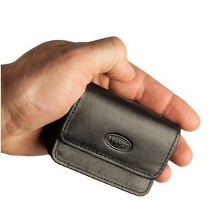Very small wallet / coin purse, size XS, leather, comes in blue, red, green, beige, brown, black, custom engraving possible, 108