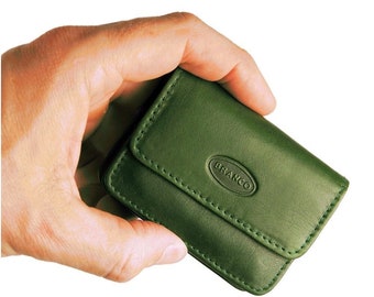 Very small wallet / coin purse, size XS, leather, comes in blue, red, green, beige, brown, black, custom engraving possible, 108