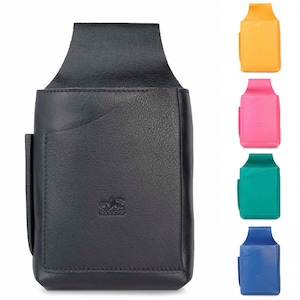 Cabresto de garçom • Bolsa de garçom, couro genuíno macio, preto, amarelo, rosa, verde, azul, personalização possível, 92437