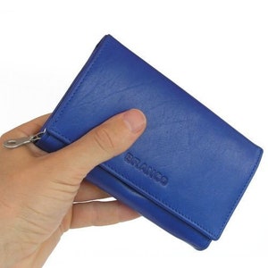 Große Geldbörse / Portemonnaie Größe L für Damen, Echt-Leder, in Rot, Grün, Blau, Beige, Braun, Schwarz, Personalisierung möglich, 265