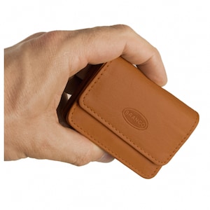 Very small wallet / coin purse, size XS, leather, comes in blue, red, green, beige, brown, black, custom engraving possible, 108
