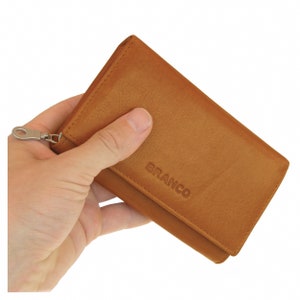 Monedero/cartera grande talla L para mujer, piel auténtica, en rojo, verde, azul, beige, marrón, negro, personalización posible, 265