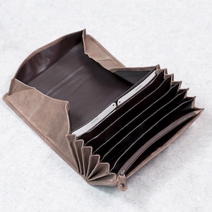 Profi Kellnerbörse / Kellnergeldbeutel oder Holster, geöltes Echt-Leder, in Braun, Schwarz, Beige, Personalisierung möglich, 41433