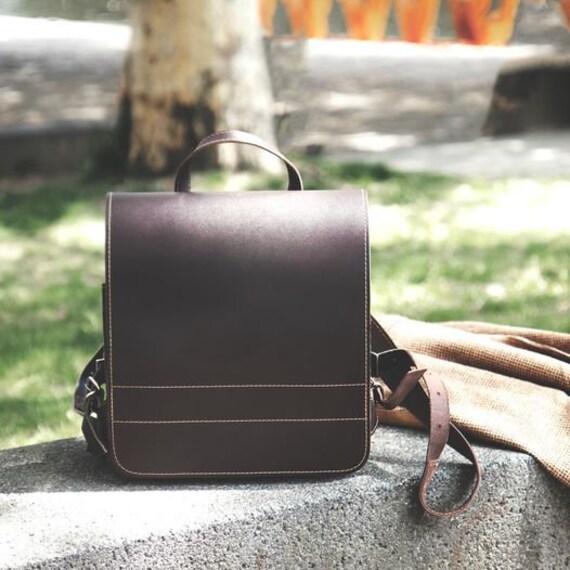 Very Large Leather Backpack Teacher Backpack for Women and Men