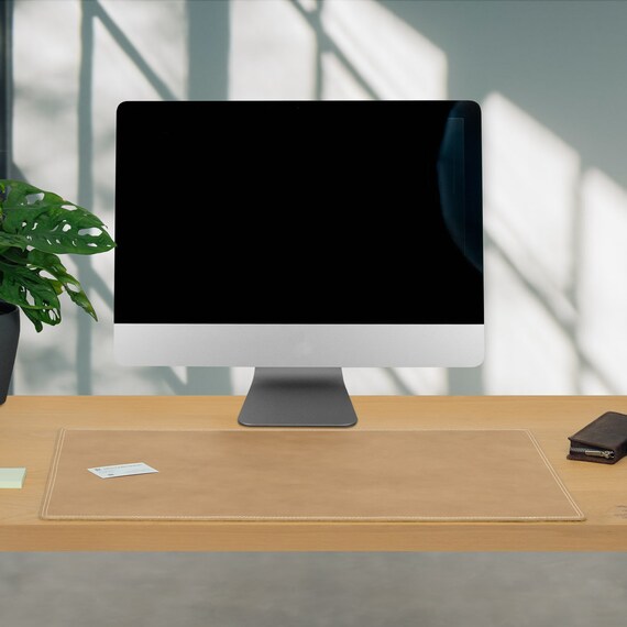 Large Desk Cover Desk Pad Size XL Made Out of Buffalo Leather