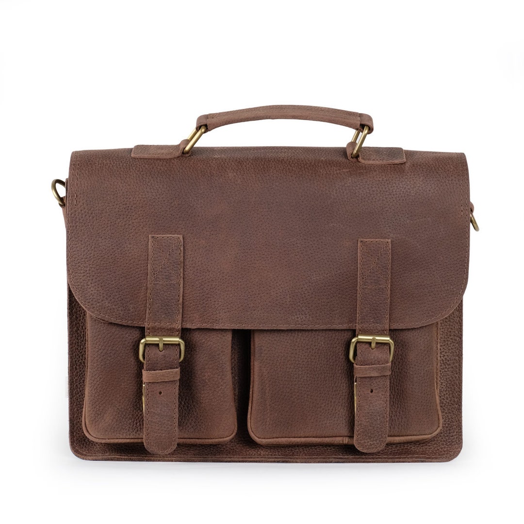 Compact Briefcase / Business Bag for Women and Men, Size M, Buffalo ...
