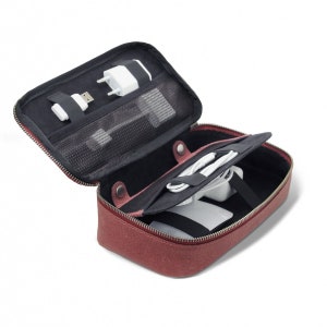 Organizer bag, cable bag XL made out of leather, model 017, various colours