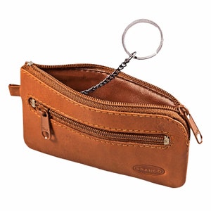 Portachiavi grande/portachiavi misura L in vera pelle, in blu rosso verde beige marrone nero, possibilità di personalizzazione, 018
