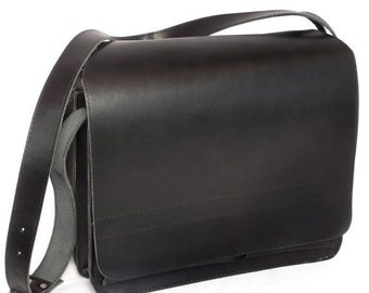 Geschenk-Idee: Sehr große Aktentasche / Lehrertasche für Damen und Herren, Größe XL, 675 Leder, Schwarz