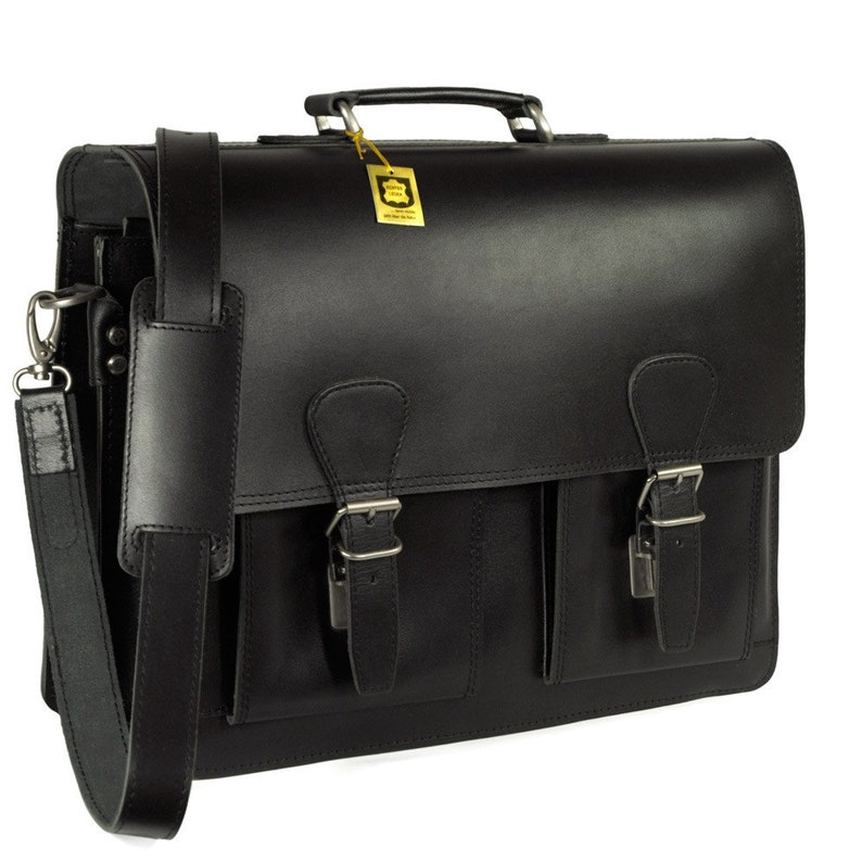 Leather Gift Ideas: Briefcase Teacher Bag for Women and Men 600-n Hazelnut Brown Size L