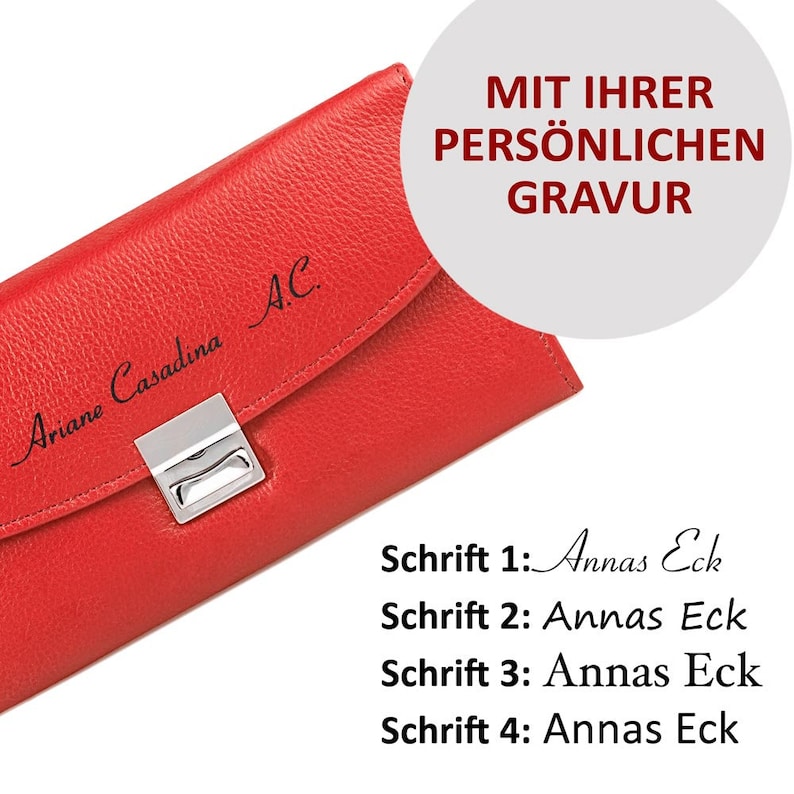 Personalizable, additional engraving option: Wallet Purse Pouch Pencil Case etc. with name, initials, text, logo buy item additionally zdjęcie 3