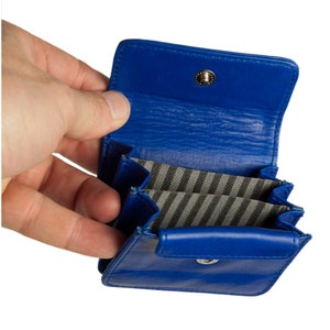 Geschenk-Idee: Sehr Kleine Geldbörse / Mini Portemonnaie, Größe XS, Leder, viele Farben, Personalisierung möglich, 108