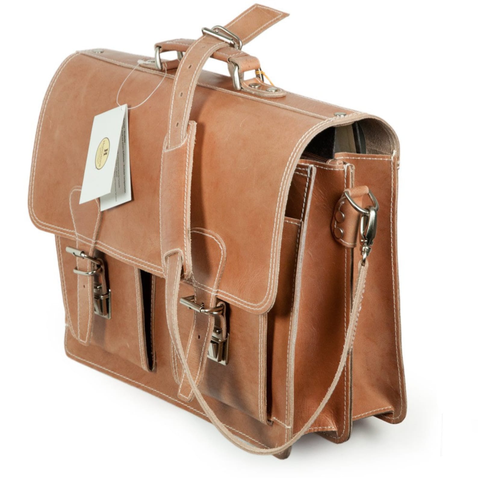 Briefcase Woman Briefcase / Teacher Bag Size L Leather 600 Etsy