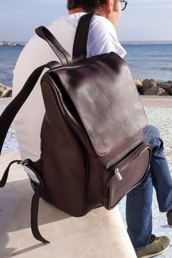 womens large leather backpack