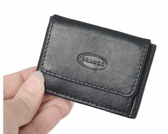 Geschenk-Idee: Sehr Kleine Geldbörse Mini Portemonnaie Größe XS, Leder, in Rot Grün Blau Beige Braun Schwarz, Personalisierung möglich, 103