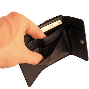 Monedero/cartera pequeña en talla S para mujer, piel auténtica, en rojo, verde, azul, beige, marrón, negro, personalización posible, 12032