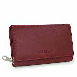 Idea de regalo: Monedero/cartera grande tamaño L para mujer, piel auténtica, muchos colores, posibilidad de personalización, 265