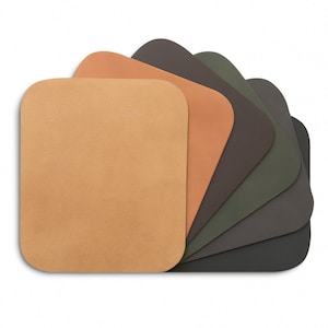 Hoogwaardige muismat, echt buffelleer, vele kleuren, personalisatie mogelijk, 26304