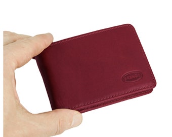 Kleine Geldbörse / Mini Portemonnaie, Größe XS, Leder, in Rot, Grün, Blau, Beige, Braun, Schwarz, Personalisierung möglich, 12022