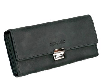 Professional waiter’s wallet / waiter’s purse, oiled real leather, in Brown, Black, Beige, custom engraving possible, 41433